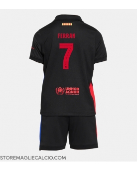Barcelona Ferran Torres #7 Maglia Gara Trasferta Repliche 2024-25 Bambino